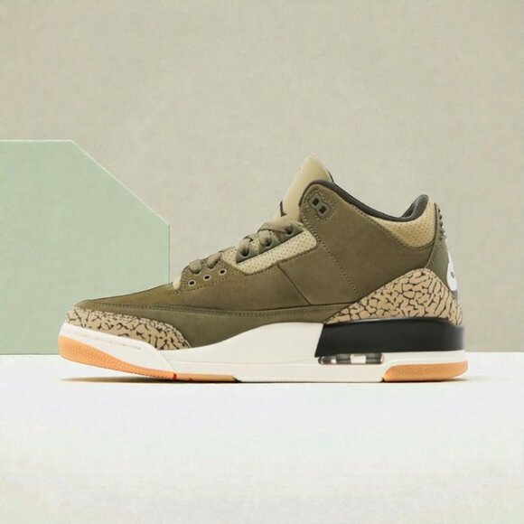 Air Jordan 3 Retro \'Family Affair\' Mens Retro Basketball Olive/Sail DN3707 202 main image 6